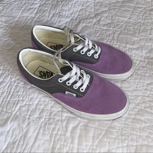 VANS the era purple and gray shoes slightly worn womens size 7
